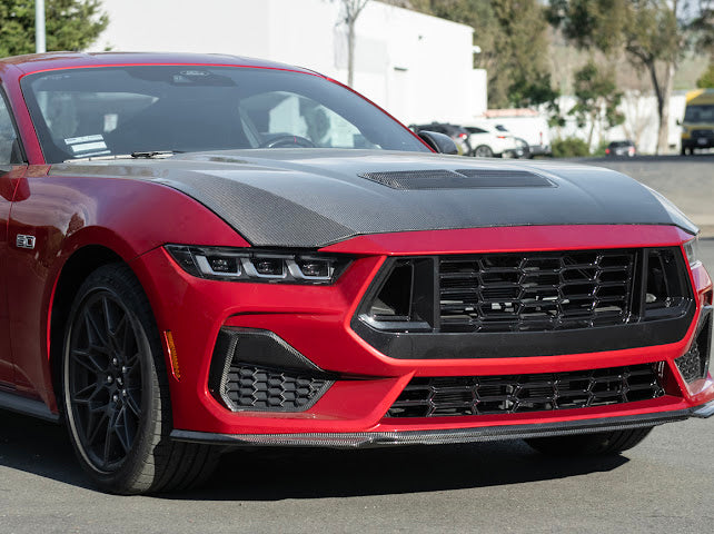 2024+ FORD MUSTANG S650 | CARBON FIBER FRONT GRILLE INSERT REPLACEMENT UPPER & LOWER